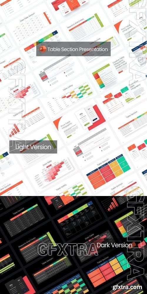 Data Table Section PowerPoint Template JWV4G2Q