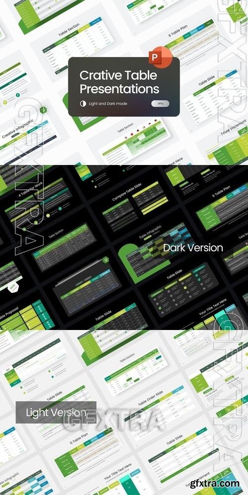 Creative Data Table PowerPoint Template EMNBCMX