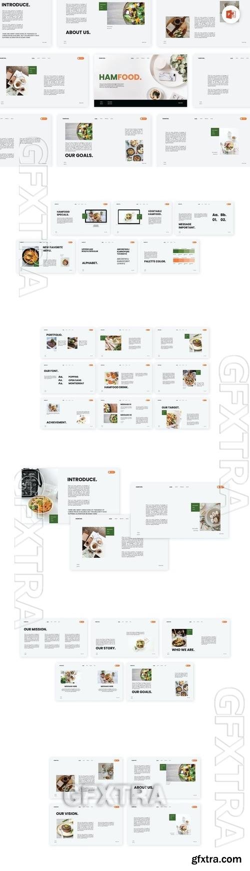 Hamfood - Food Powerpoint Template 6RXRUW2