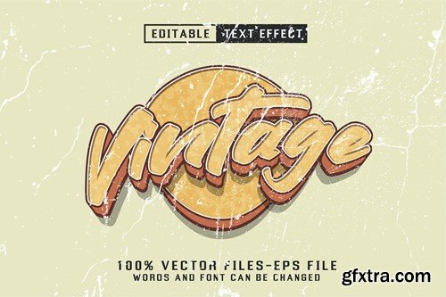 Vintage Editable Text Effect D3PAJCV