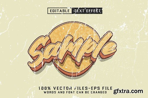 Vintage Editable Text Effect D3PAJCV