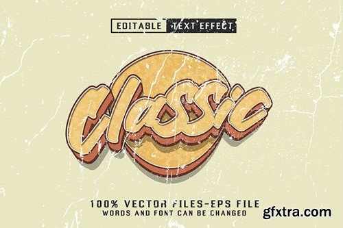 Vintage Editable Text Effect D3PAJCV