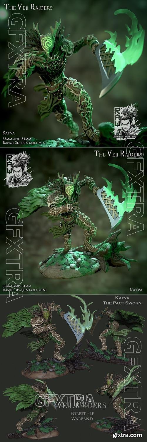 Ronin Arts Workshop - Kayva The Pact Sworn - Forest Elf Living Armor &ndash; 3D Print Model