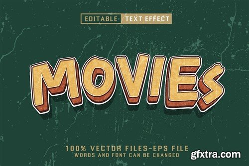 Movies Editable Text Effect EMUWXAR