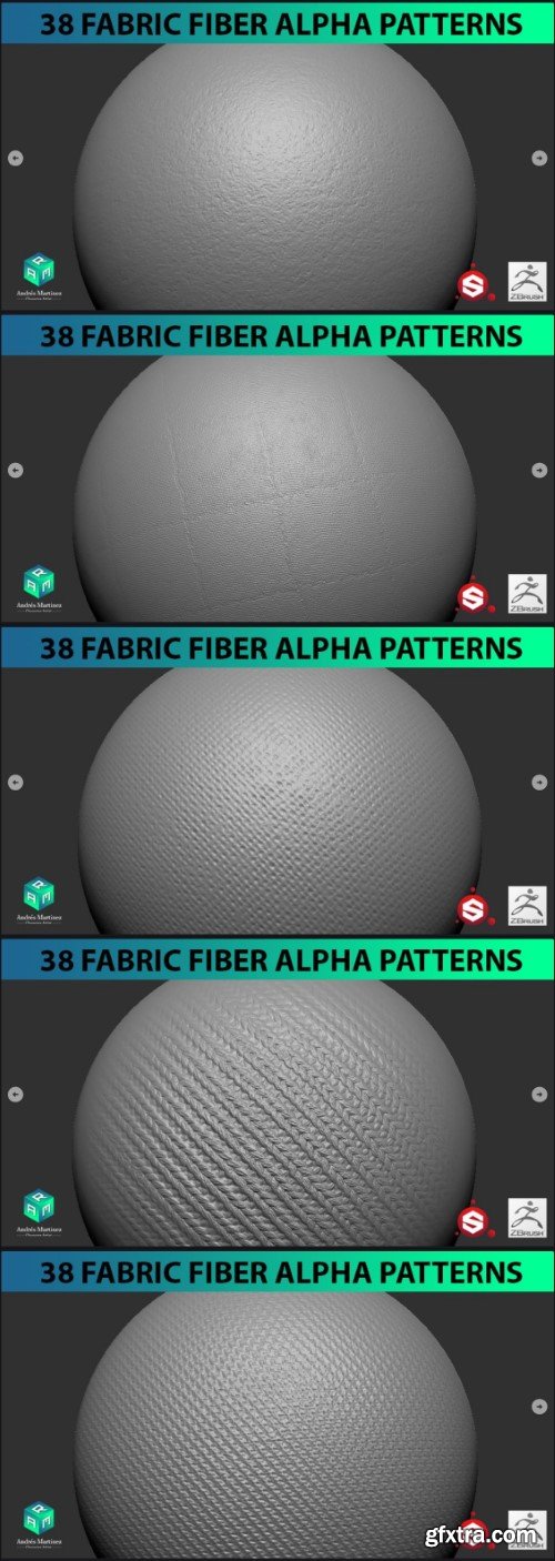 ArtStation - 38 Fabric Fiber Alpha Patterns