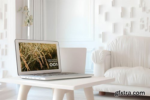 Realistic Laptop PSD Mockup YMW8AB6