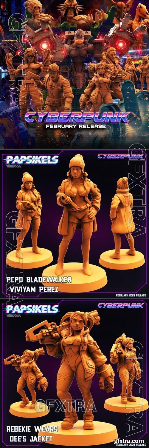 Papsikels Miniatures - Cyberpunk February 2023 &ndash; 3D Print Model
