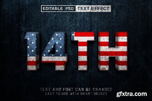 USA Editable Text Effect LPKAD72