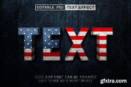 USA Editable Text Effect LPKAD72