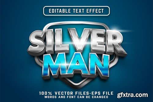 Silver Man Editable Text Effect YCML82S