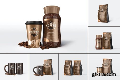 Coffee Packaging Mockup Set ZXGLFZC