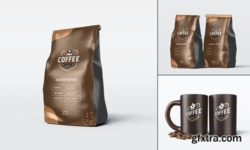 Coffee Packaging Mockup Set ZXGLFZC