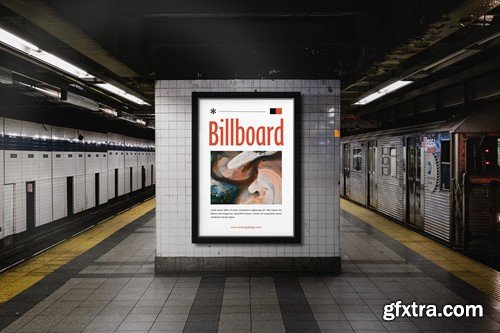 Subway Billboard Mockup YHCEQ2D