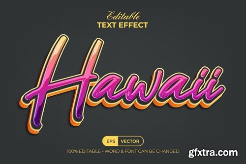 Hawaii Editable Text Effect 3D Style NG6DFCR