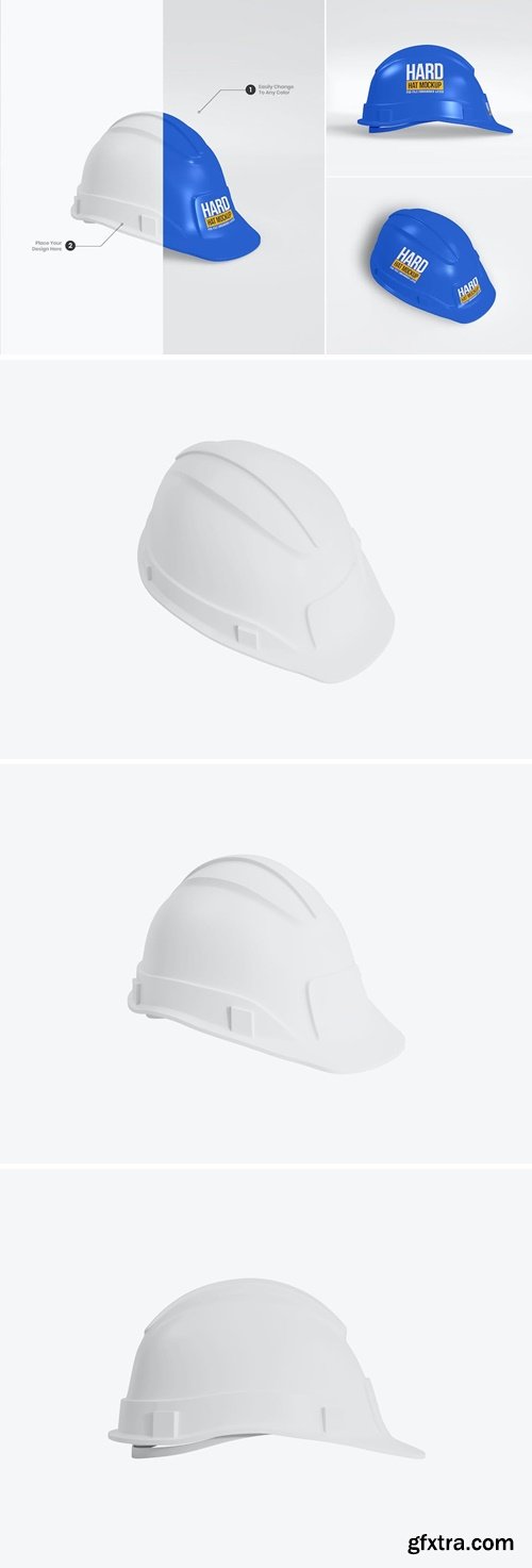 Construction Hard Hat psd Mockup Set BH8EY4B