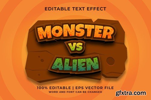 Monster Vs Alien Vector Editable Text Effect 548AQBB