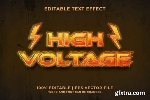 High Voltage Vector Editable Text Effect K7HDKYQ