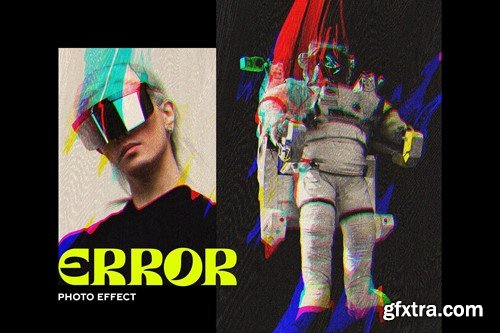 Glitch Poster Photo Effect CHLBN6T