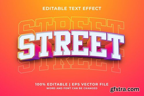 Street 3d Vector Editable Text Effect 7CYSUDK