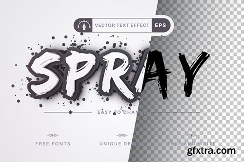 Spray - Editable Text Effect, Font Style XUAF6R6