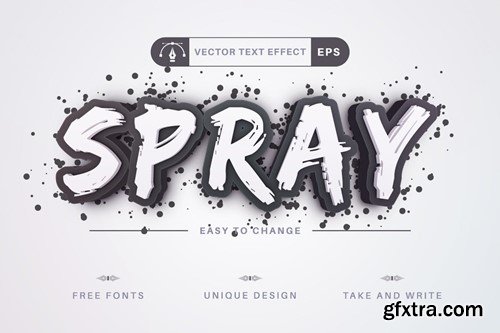 Spray - Editable Text Effect, Font Style XUAF6R6