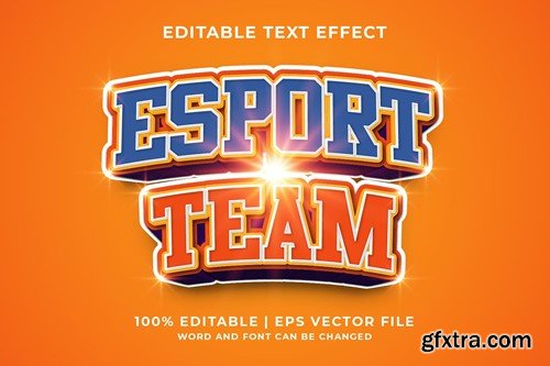 E-sport Team 3d Vector Editable Text Effect AUMXLDP