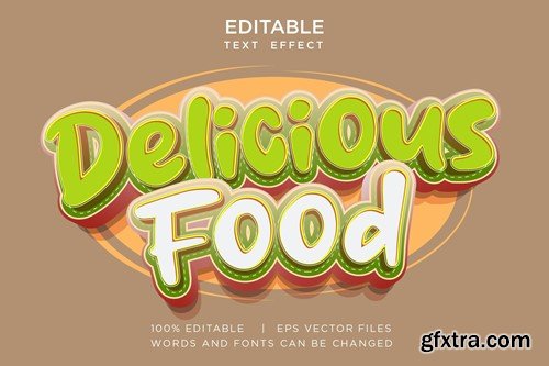 Bundle of 3d Food Text Effects in 4 Variations ENAY9UW