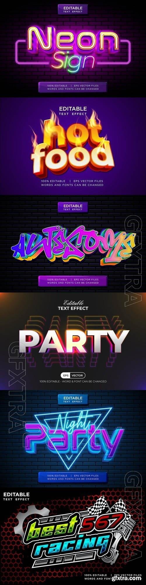 Vector 3d text editable, text effect font vol 205