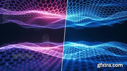 Digital Hexagonal Backgrounds Pack 1440410