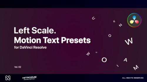 Videohive - Left Scale Motion Text Presets Vol. 02 for DaVinci Resolve