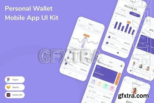 Personal Wallet Mobile App UI Kit BNMAZ99