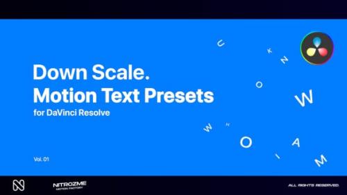 Videohive - Down Scale Motion Text Presets Vol. 01 for DaVinci Resolve