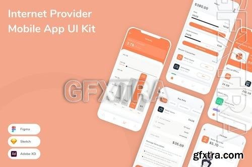 Internet Provider Mobile App UI Kit SA98GS9