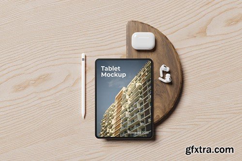 Realistic Tablet Mockup for UI Design 7TK9JZJ