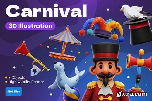 Carnival 3D Illustrations F86TLLJ