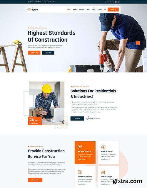 Spero - Construction Industry Figma Template B5UGY56