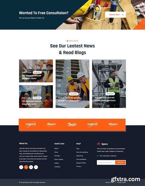 Spero - Construction Industry Figma Template B5UGY56