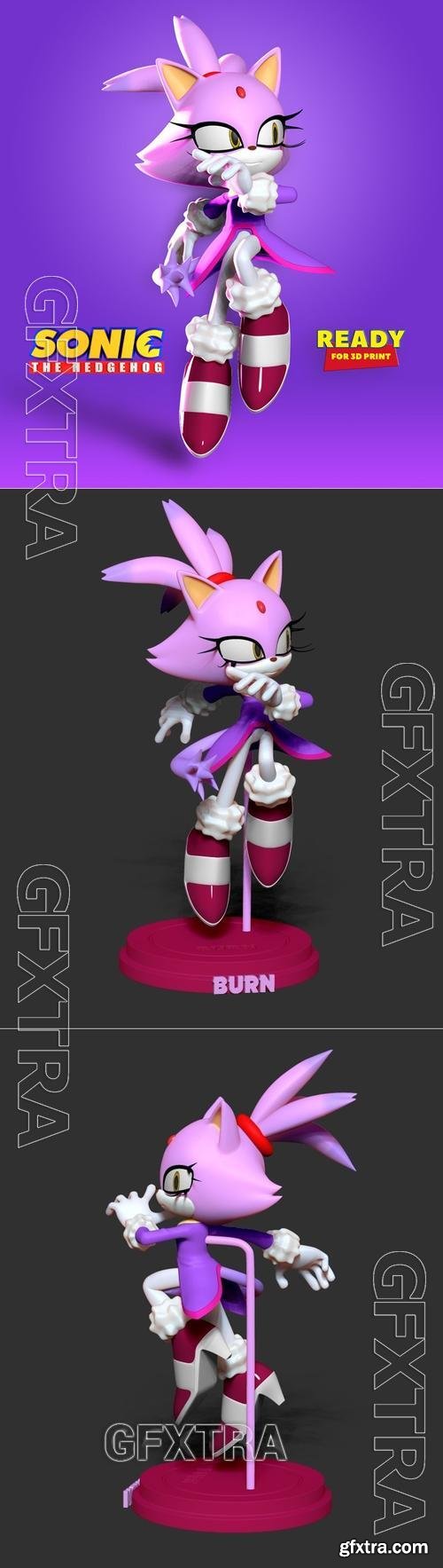 Blaze The Cat - Sonic &ndash; 3D Print Model