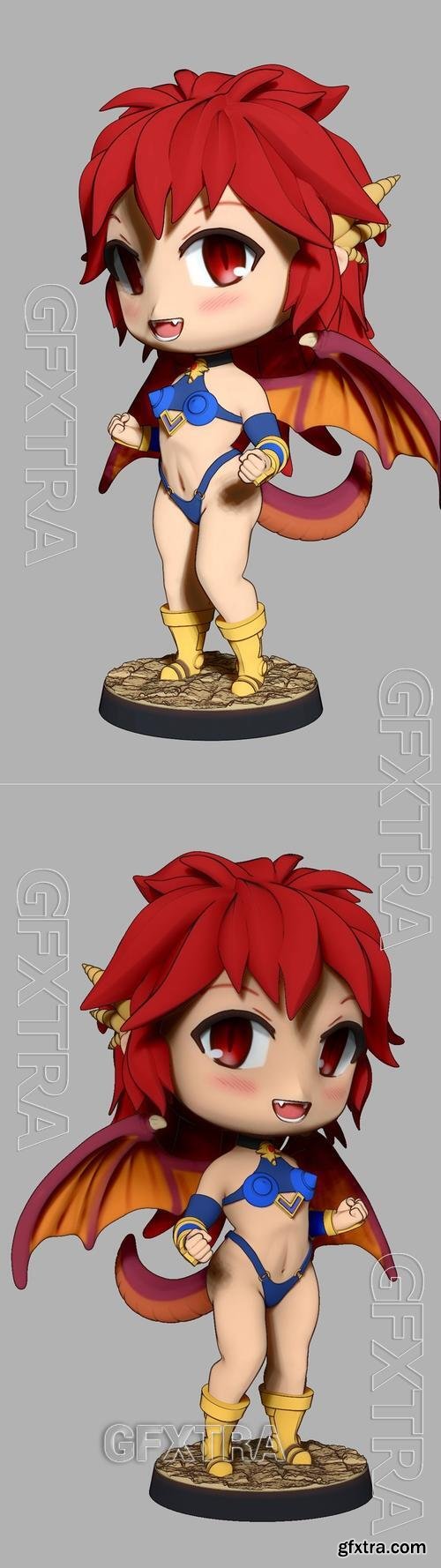 Chibi Mink from Dragon Half &ndash; 3D Print Model