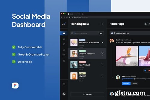 Social Media Dashboard - CoCuit MX8BNVD