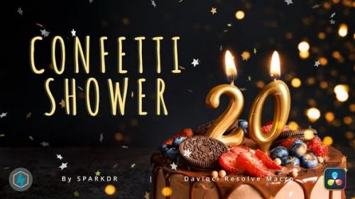 Videohive - Confetti Shower Generator | Davinci Resolve Macro