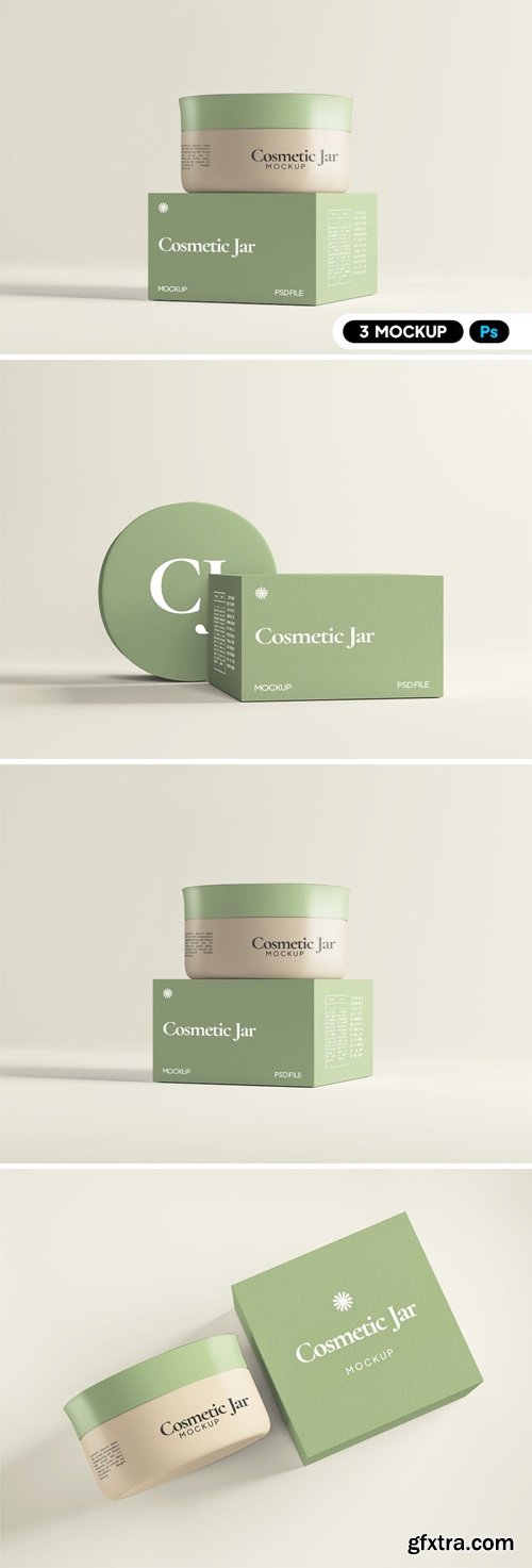 Day or Night Cream Cosmetic Jar Mockup S492HZ8