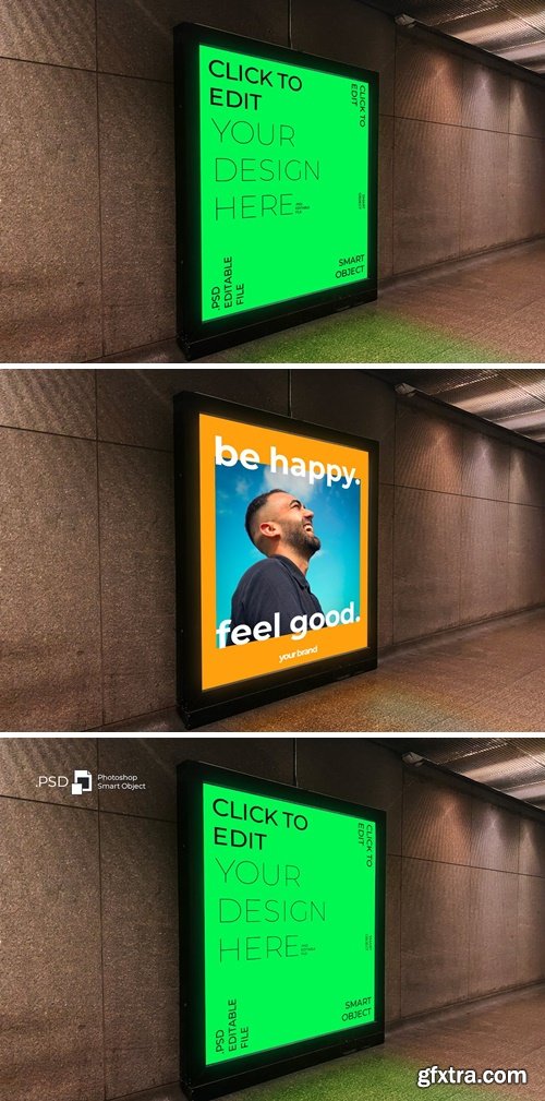 Subway Backlight Display Mockup PJFSLG4