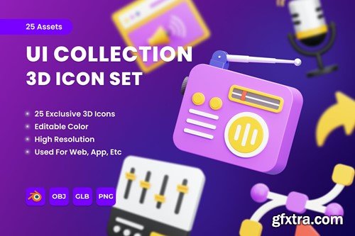 UI Collection 3D Icons FACDPLH