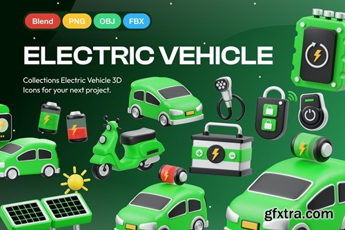 Electric Vehicle 3D Icon YQYH44R