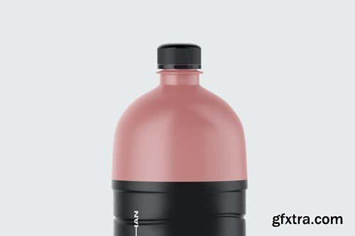 Matte Plastic Drink Bottle Mockup HLM2X7D