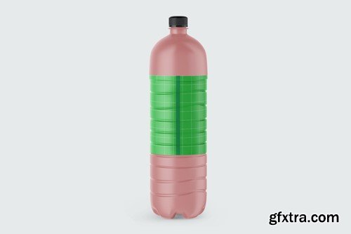 Matte Plastic Drink Bottle Mockup HLM2X7D