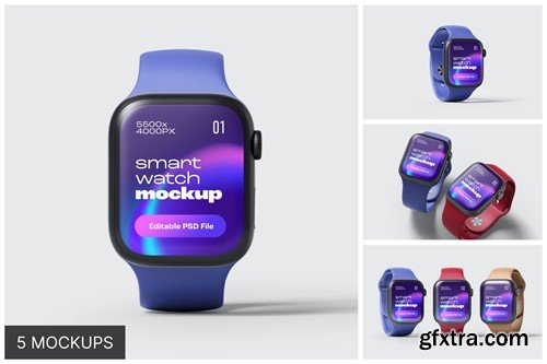 Apple Watch 8 Mockup Set YK6TKN6