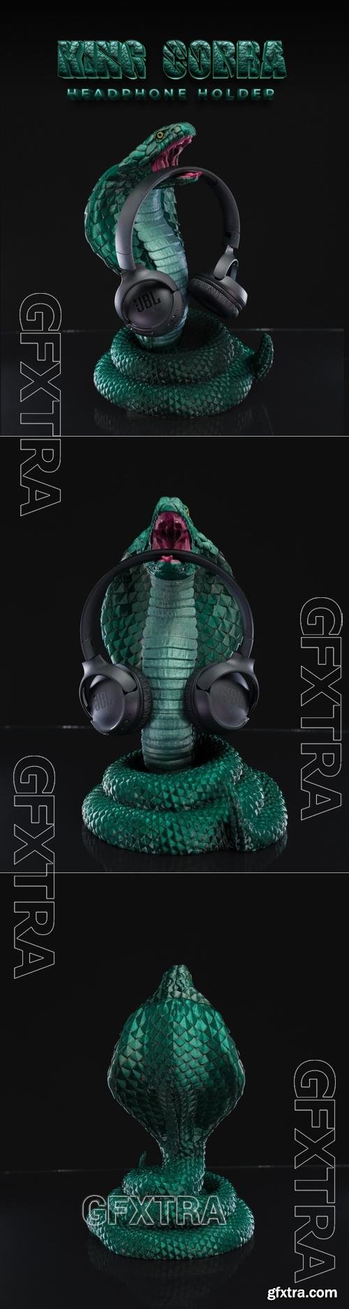 King Cobra Headphone Holder &ndash; 3D Print Model