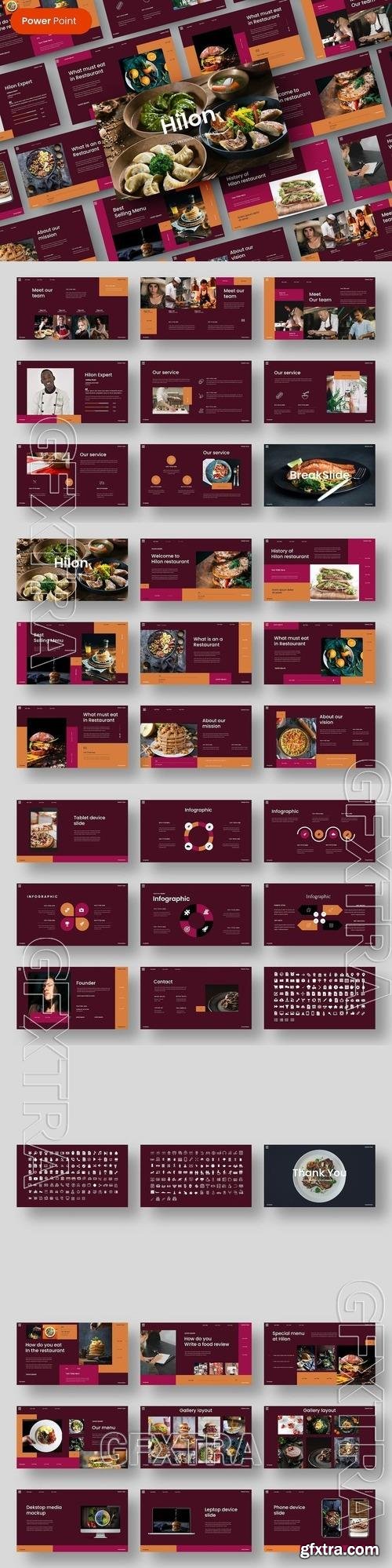 Hilon - Food Business PowerPoint Template 2MW532M